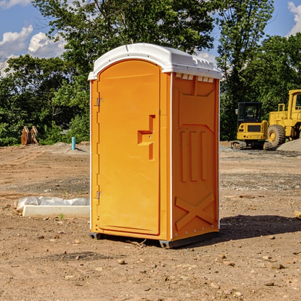 how often are the porta potties cleaned and serviced during a rental period in C-Road California